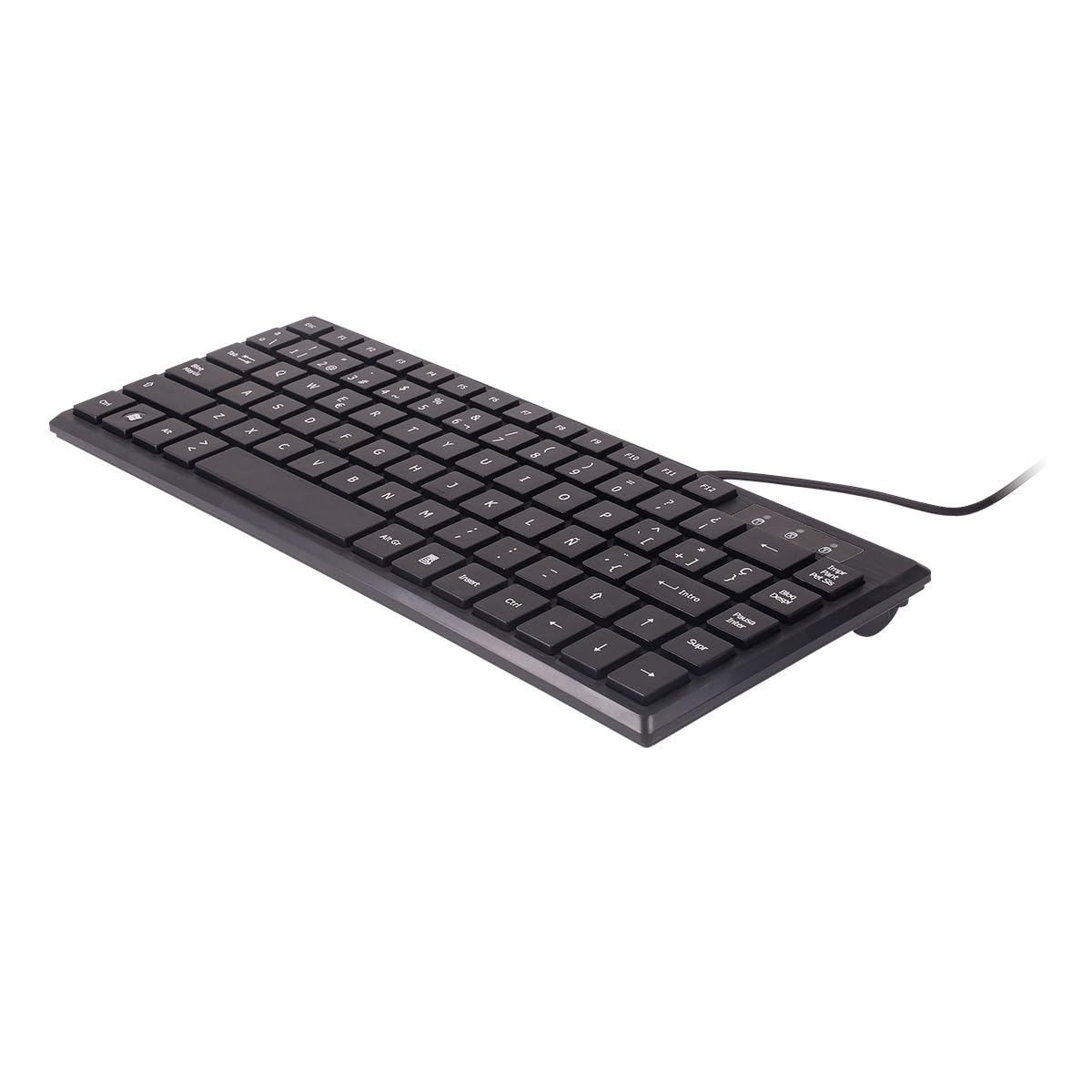 Unykach Teclado Mini KB302 USB – 83 Teclas, QWERTY, Membrana, Diseño Compacto Negro Mate