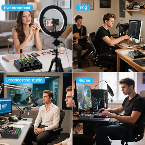 image for Brvomussy Podcast Equipment Bundle, Recording Studio Package with Podc