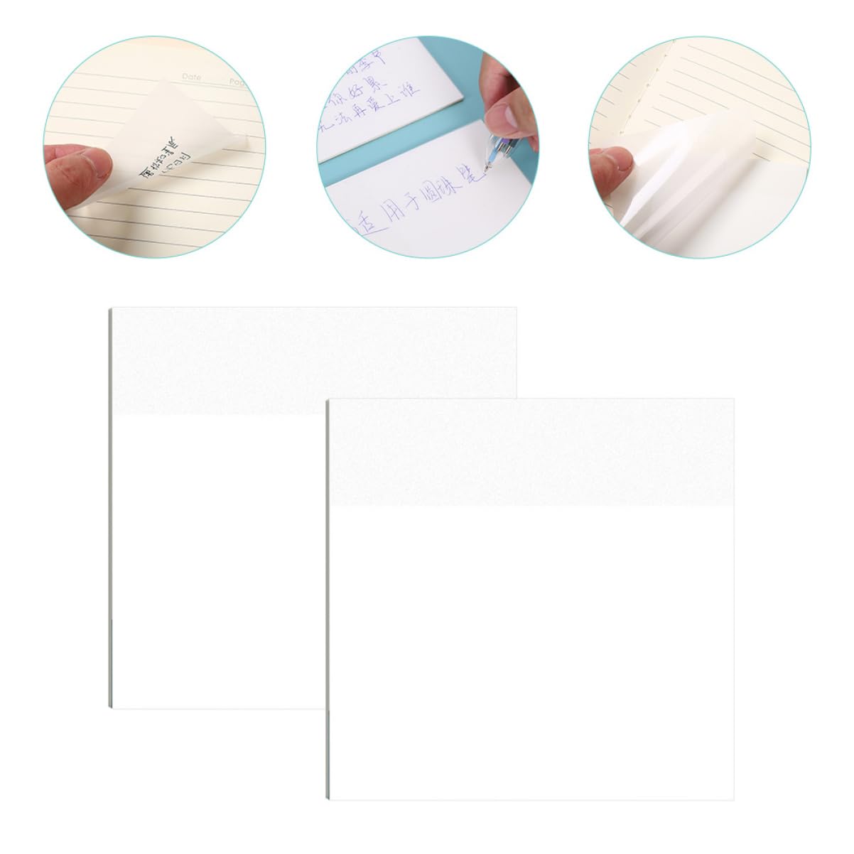 EXCEART Lot De 4 Blocs-notes Adhésifs Polyvalents Notes Adhésives Pour Bureau Blocs-notes Légers 200 Feuilles X 4