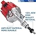 AiYiGu Ignition Distributor with 65K Volt Coil SBF Small Block Ford 221 260 289 302 5.0L Red Cap Compatible with Ford 300 F-150 E-100 Econoline Mustang Fairmont, Replacement for 1030213 PE330U