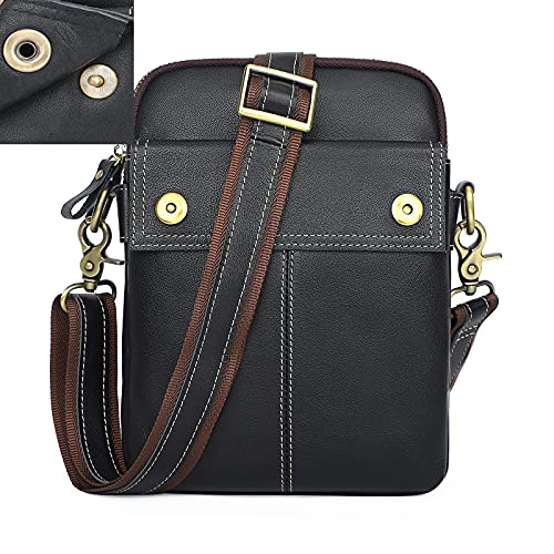 Augus Leather Messenger Bags Crossbody for Men Small Leather Shoulder Bags for Women Sling Bags with Adjustable Strap for All-Purpose Use