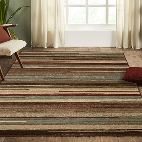 Tapete para interior con respaldo de yute 7' x 9' color granate miniatura 3
