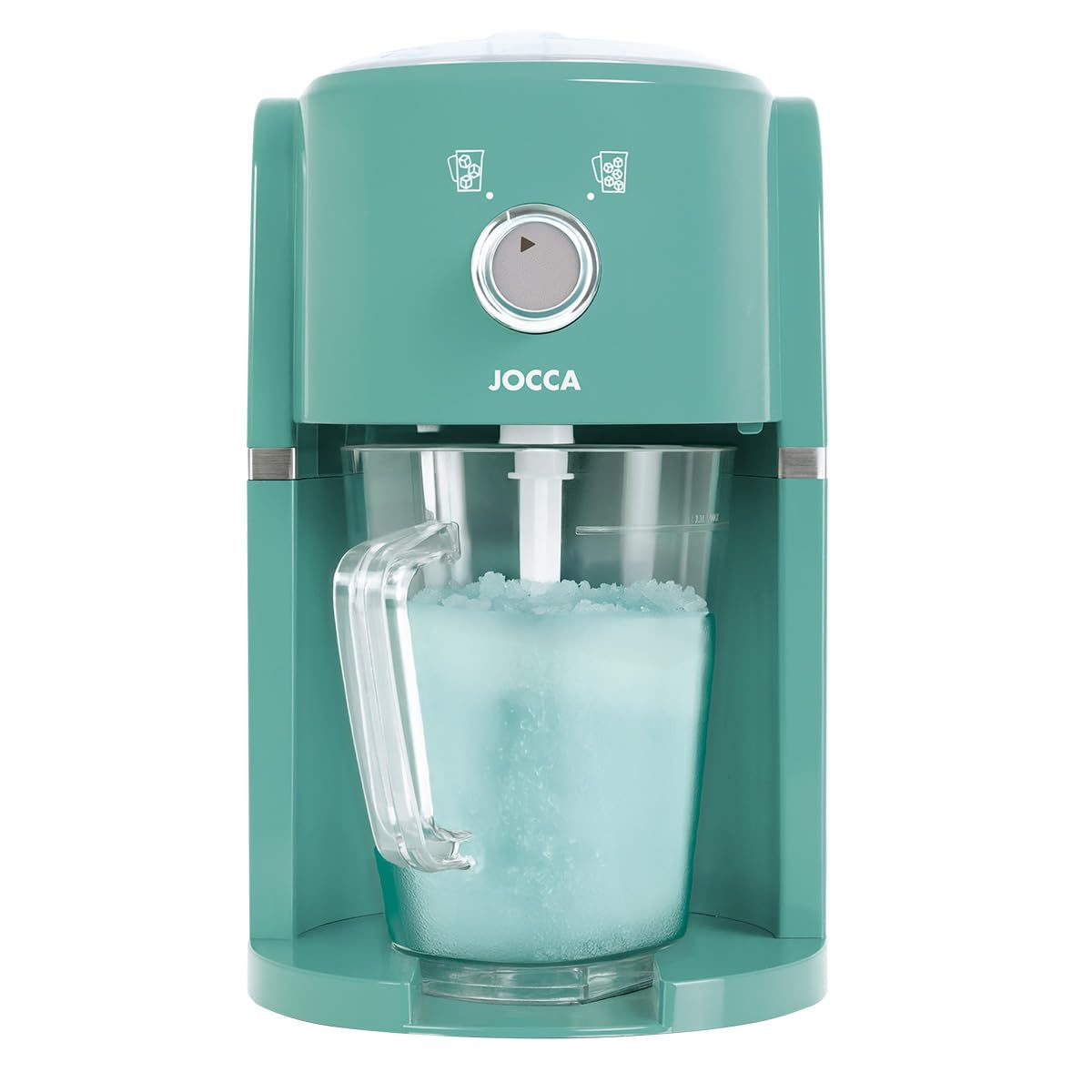 Jocca - Macchina per Fare Granite elettrica | Lame in Acciaio Inossidabile | capacità 1,1 L | Facile da Pulire | Colore Turchese | Becco e Miscela Ghiaccio