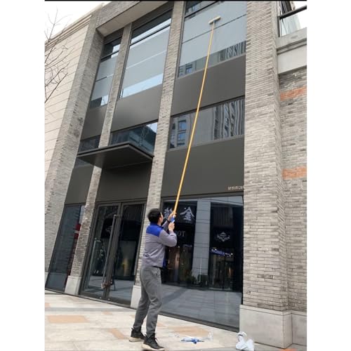 Nettoyage vitre grand angle du 7e au 10e étage sans danger avec perche ultra-longue et raclette