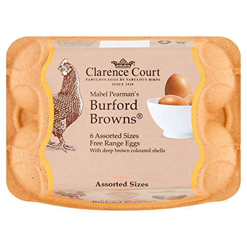 Clarence Court Mabel Pearmans Burford Browns Free Range Eggs (Assorted sizes) Pack of 6