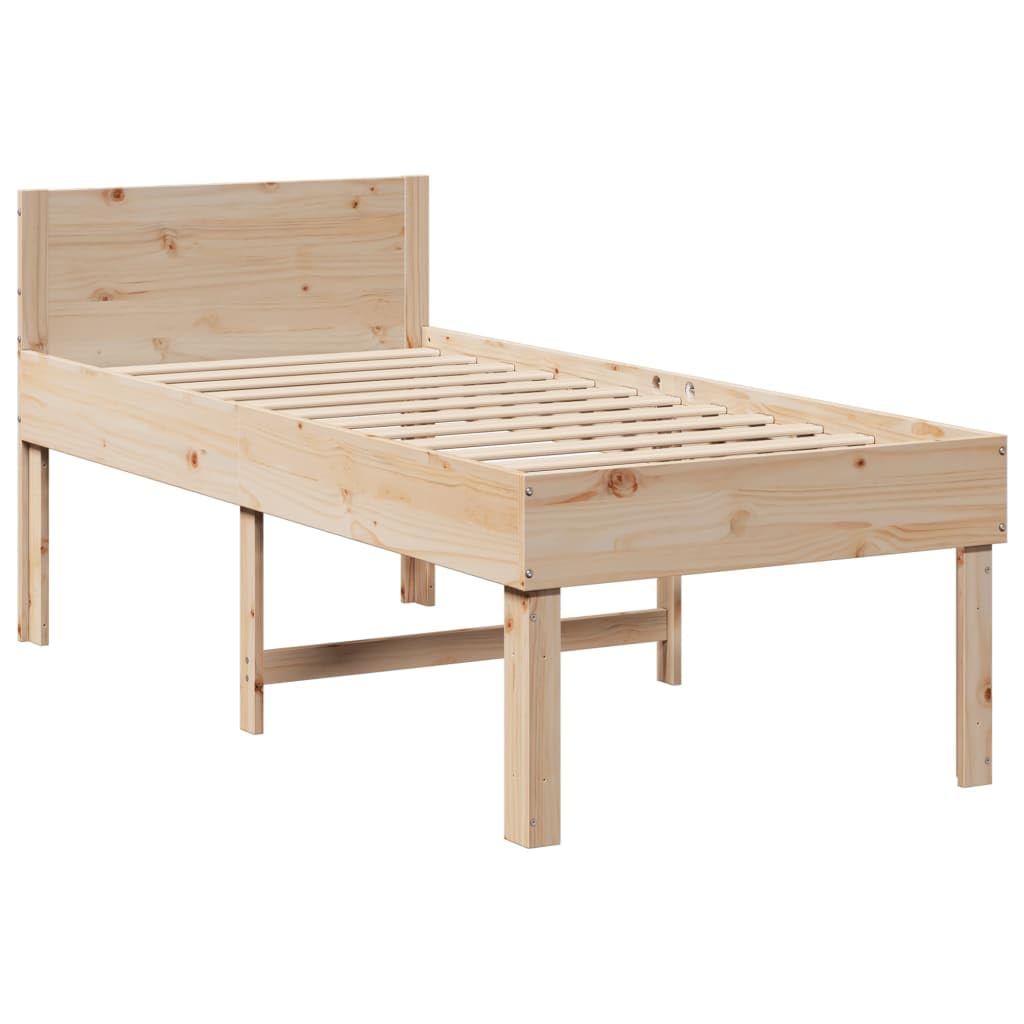 Vidaxl Bed Frame Without Mattress Solid Wood Pine