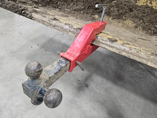 Image of YINTATECH Clamp On Trailer Hitch Tractor Ball Bucket Trailer Receiver Hitch 2 inch Hitch Mount Adapter for Deere Bobcat