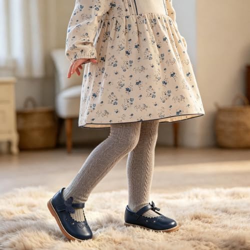 Image of Kiderence Toddler Girl Mary Jane School Uniform Dress Shoes Oxford Flats