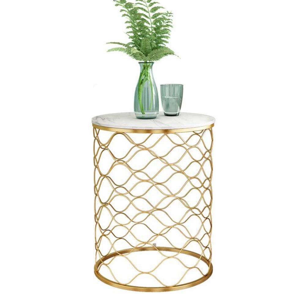 Table basse ronde en pierre d'ardoise gain de place pour petits salons