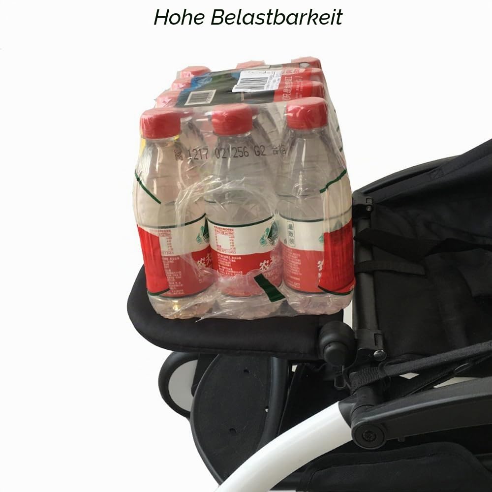 Zubehör für Kinderwagen - Beinstütze - Erweiterungsbrett kompatibel mit Babyzen YOYO - ohne Demontage - 6,2 Zoll Verlängerung, einfach zu befestigen und zu reinigen (Schwarz)