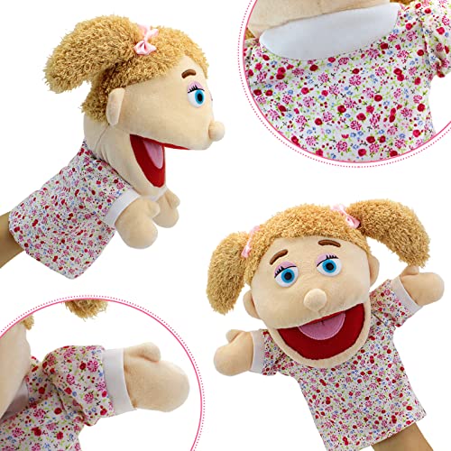 image for FIMIGID Family Hand Puppets,Puppets for Kids Role Paly Family Members 