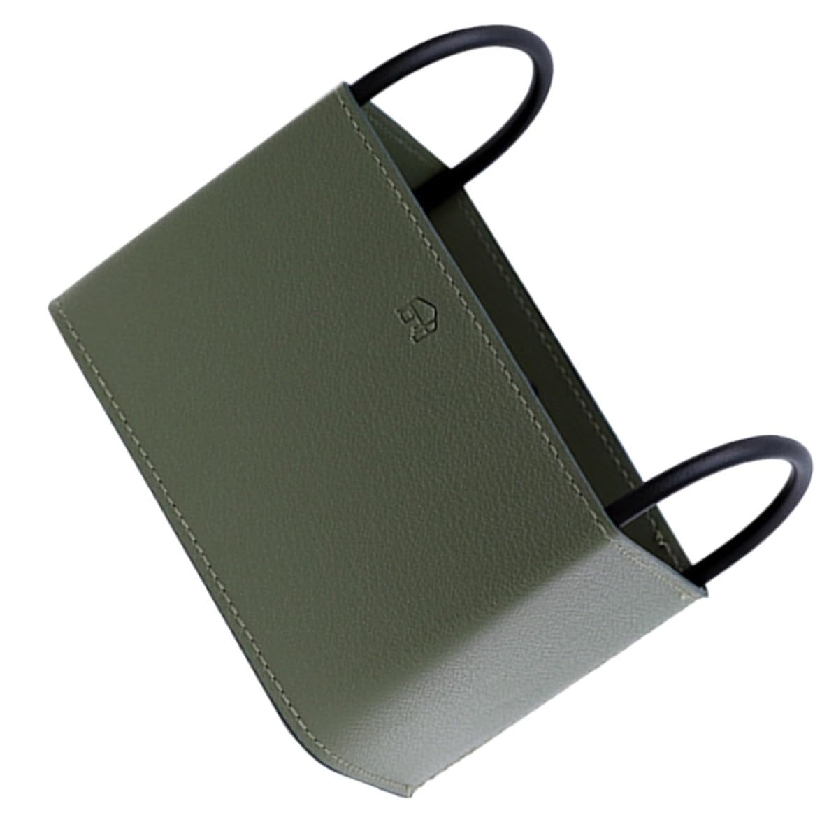 Cesta de Escritorio Cesta de Pu Verde de Hierro y Pu, Organizador Decorativo para Mando a Distancia y Artículos Diversos, para Tocador y Escritorio