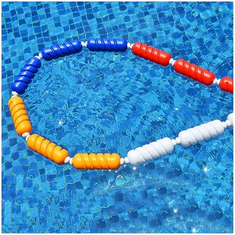Adjustable Pool Safety Divider Lane Line, 60ft Anti-Wave Floating Rope, Easy Install Nylon Pool Safety Line for Inground Pools, Swim Lane Separator, 3.3ft-60ft