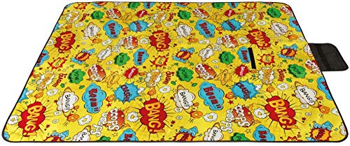Picknickdecke wasserabw. mit Fotodruck, Auswahl: Größe - 200x400 cm Design - Comic, Stranddecke Kofferraumunterlage Campingdecke