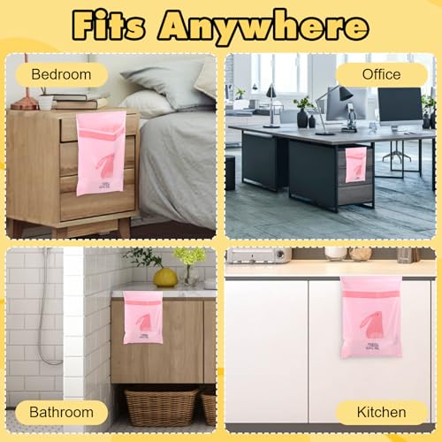 Image of 105 Pcs Car Trash Bags Disposable, Car Garbage Bag, Self Adhesive Small Trash Bags for Car, Portable Waterproof Leak Proof Barf Vomit Bags, Self Adhesive Cleaning Bags for Cars, Bedrooms, Kitchens