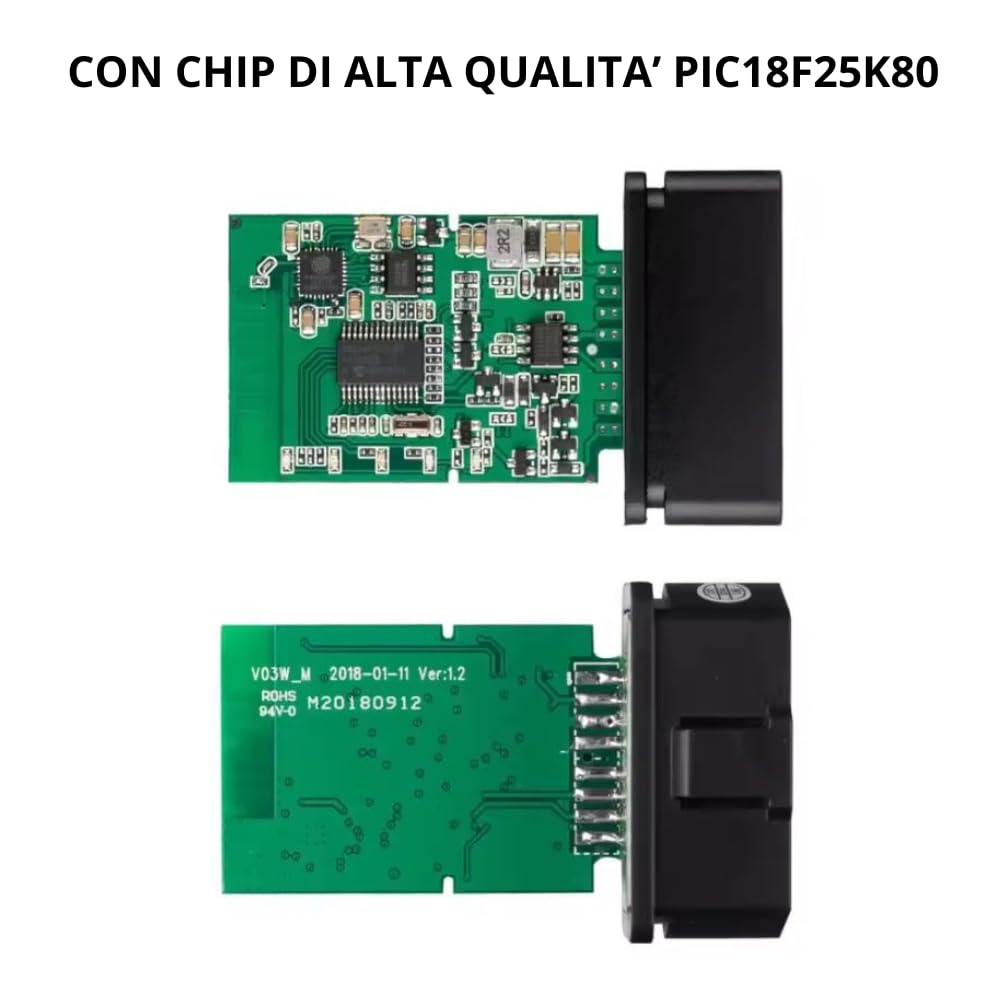 ELM327 WIFI V1.5 Strumento Diagnostico OBD2 Wireless, Lettore di Codici Scanner OBD2 Compatibile con Dispositivi IOS Android Windows, Connettore OBD 16 pin per diagnosi veicoli Multi Marche dal 1996+