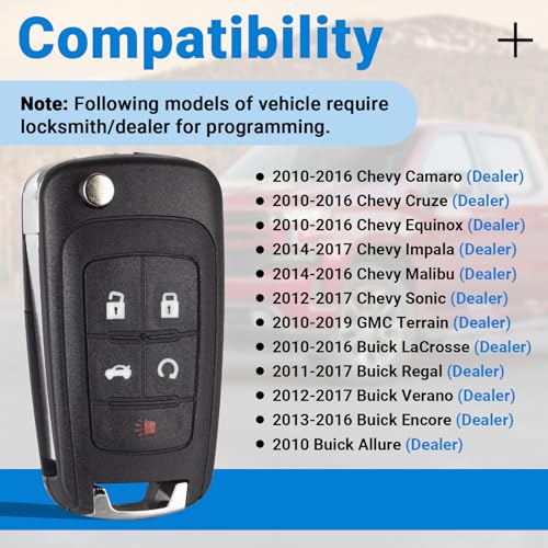 image for Lehicriar Car Key Fob Keyless Entry Remote Compatible with 2010-2019 C