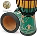MUINS Djembe drum,8'' x 16'' African Hand Drum Carved Mahogany African Drums with Goatskin Drumhead for Kids and Adults Beginners (Colored Elephant, 8 Inch)