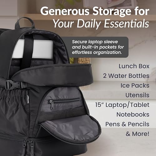 Image of Bentgo 2-in-1 Adult Backpack & Insulated Lunch Bag