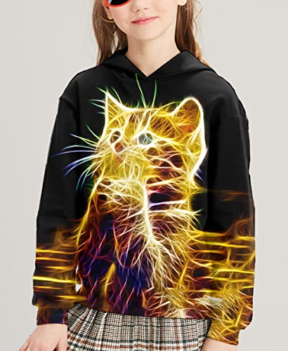 Hgvoetty Unisex Boys Girls Hoodies 3D Printed Hooded Sweatshirts for Kids Pullovers with Pockets 6-15 Years4