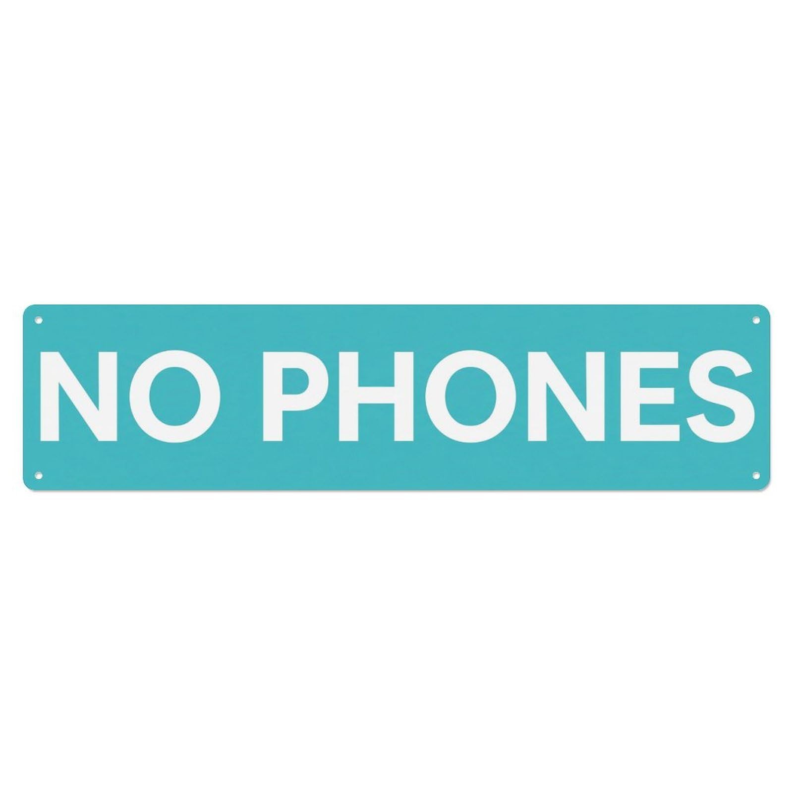 No Phones Silent Mode Metal Tin Sign