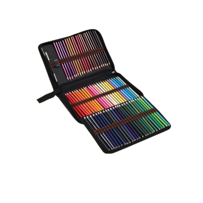 Image of Eiyye Colored Pencil Case Pencil Organizer Holds 72 Pencils Large Capacity Zippered Pencil Holder for Colored Pencils(Black)