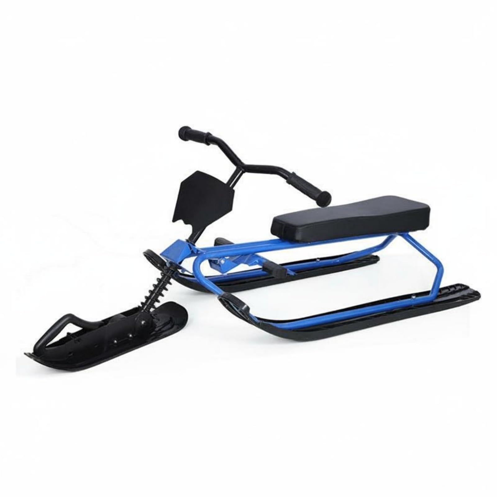 MERIGLARE Luge avec Freins de Neige Directionnelle Traîneau de Glisse Traîneau d'hiver avec Contrôle de Double Freins Indépendants Châssis Acier et