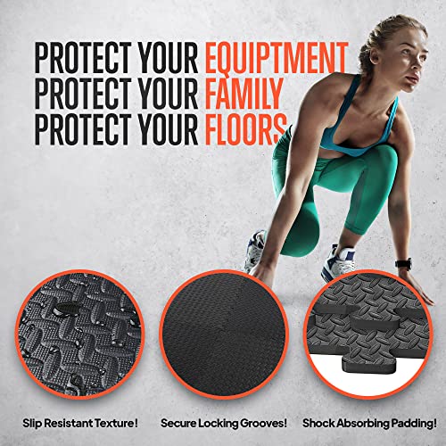 SQUATZ Thick Puzzle Exercise Mat Foam Interlocking Tiles Protect Floors from Gym Equipment Exercise, Durable Non-Skid Texture, Kid Baby Family Safe Easy to Assemble miniatura 5