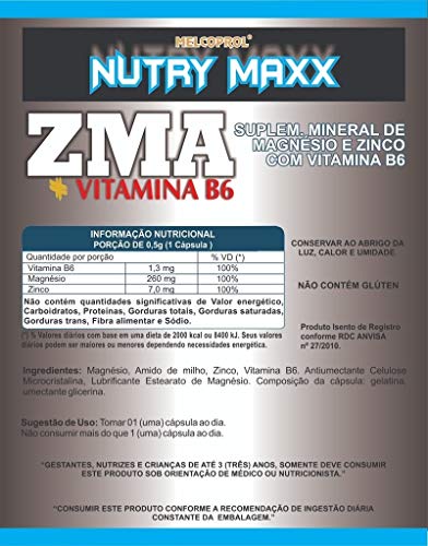 ZMA + Vitamina B6 90 capsulas 500mg
