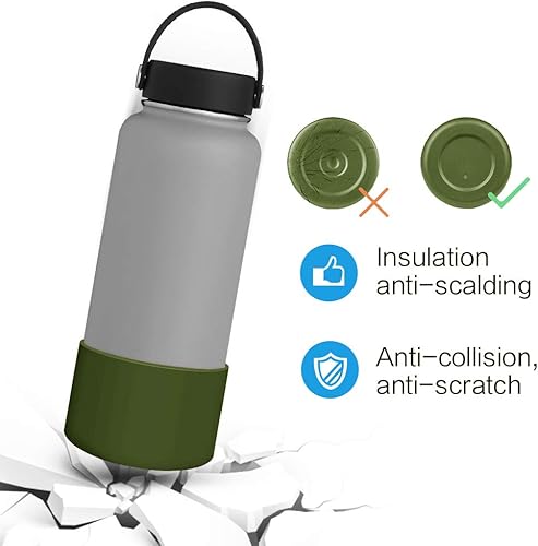 Miniatura 2 de WUQID Funda protectora de silicona para botella deportiva de 12 a 40 onzas, para botellas de agua Stanley, cubierta inferior antideslizante para