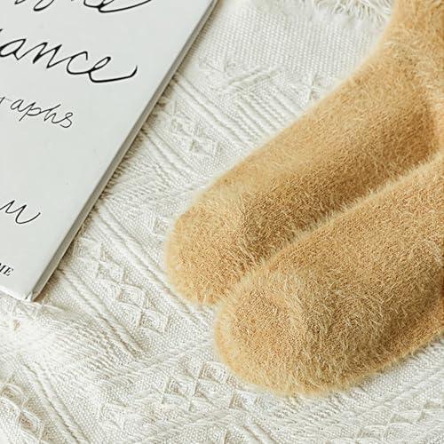 Image of Cozy Wool Fuzzy Socks for Women, Winter Warm Thick Slipper Socks, Ideal for Fall and Cold Weather