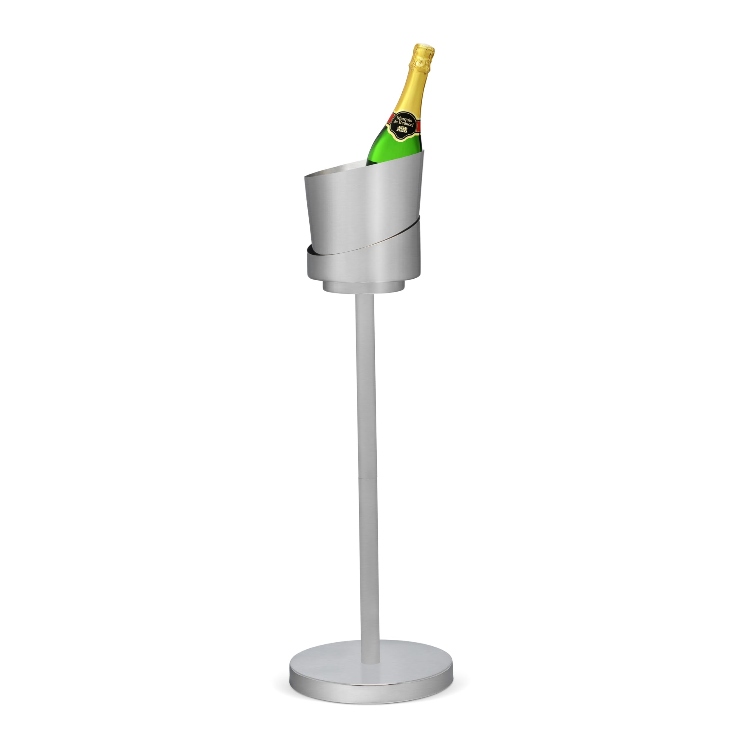 Leopold Vienna - Enfriador de champán con soporte incluido acero inoxidable mate