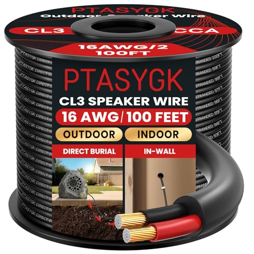 Câble de haut-parleur extérieur 16/2 étanche CL3 pour sonorisation de terrasse en bobine de 30m
