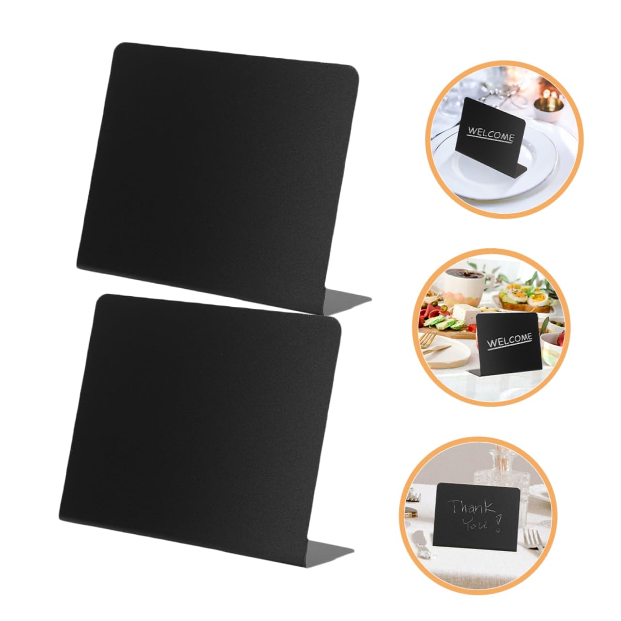NUOBESTY 60pezzi Mini Lavagna Nera Da Tavolo Da Etichette Prezzo Riutilizzabili Per Buffet Ristoranti e Feste Piccole Lavagnette Decorative Per Segnaposto e Menu