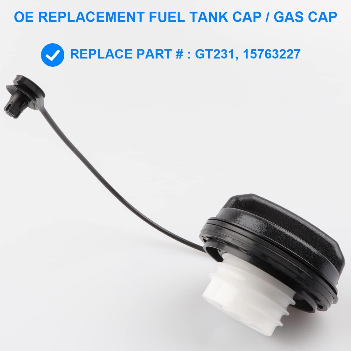 Gas Cap, Fuel Tank Cap Replace GT231, 15763227 Compatible with Chevy GMC Cadillac Oldsmobile Pontiac - 1999-2003 Silverado Sierra, 2000-2003 Suburban Tahoe Yukon, 2002-2003 Escalade Avalanche, More
