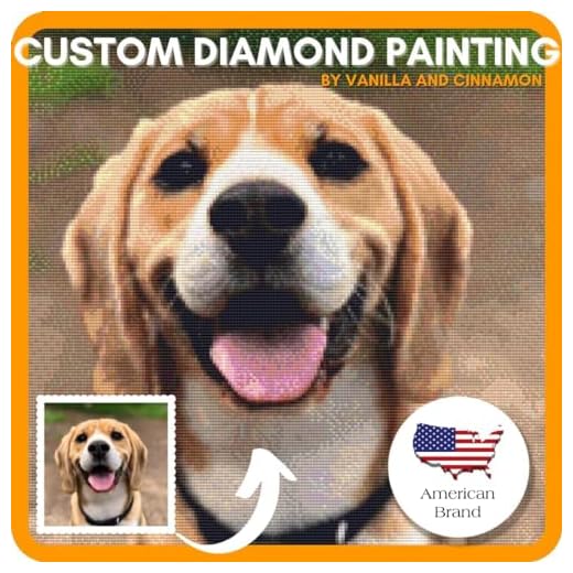 Custom Diamond Painting Kits for Adults 5D DIY - Made in USA - Personalized Diamond Art, Customized Diamond Dotz Kits, Rhinestone Painting , Paint with Diamonds, Round Drill(23.6 INCH / 60 CM)