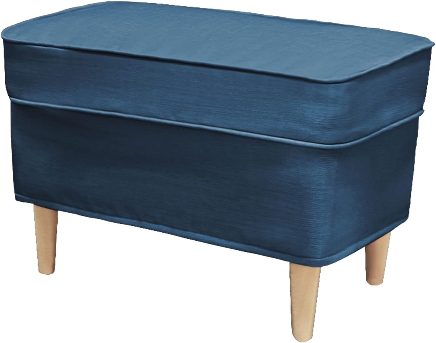Ottoman Cover ONLY! for IKEA Strandmon Footstool, Rectangle Ottoman Couch Cover for Living Room, Armchair Sofa Ottoman Slipcover (S-29)
