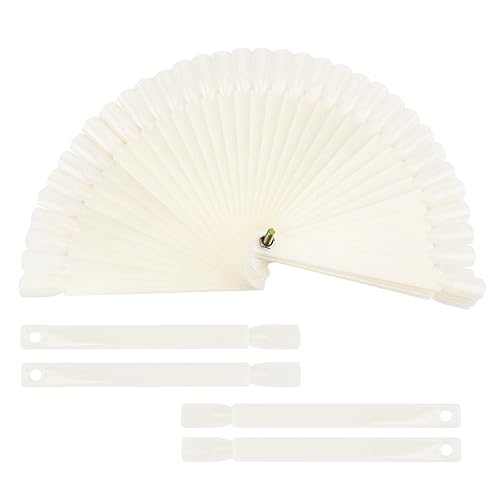 200 unidades de palos de muestra de uñas naturales para arte de uñas, consejos de práctica de esmalte en forma de abanico, muestras de uñas