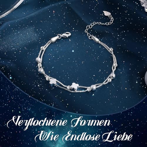 CheersLife Armband Mädchen,Kleeblatt Schmuck Teenager Geschenke für Mädchen 12 13 14 15 16 17 18 19 20 21 Jahre,Weihnachten Geburtstag Geschenke für Tochter Schwestern Freundin