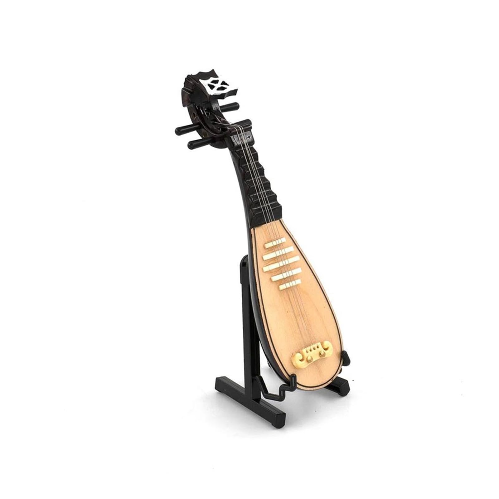 miniaturowa Ozdoba na instrument Miniaturowy Model Chińskiej Lutni Z Walizką Podporową Mini Dekoracja Akcesoriów Do Instrumentów Muzycznych (Size : 10cm)