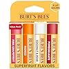 Burts Bees Lip Balm Pink Grapefruit Mango Coconut Pear and Pomegranate Pack Lip Moisturizer With Beeswax Tint Free Natural Origin Conditioning Treatment 4 Tubes 015 oz
