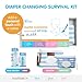 Bumco Baby Essentials Set - Personalized Diaper-Changing Baby Shower Gifts for Boys, Baby Gift Set with 2 Baby Bum Brushes (Original & Mini) + Diaper Clutch Bag + Wipes Wristlet, Newborn Gift Set