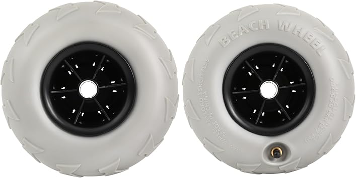 2-Pack Beach Balloon Wheels 9" Beach Cart Tires Replacement Big Sand Wheels for Beach Buggy, Kayak Trolley, Canoe Dolly, Rolling Walker, Garden Cart, Wheelchair