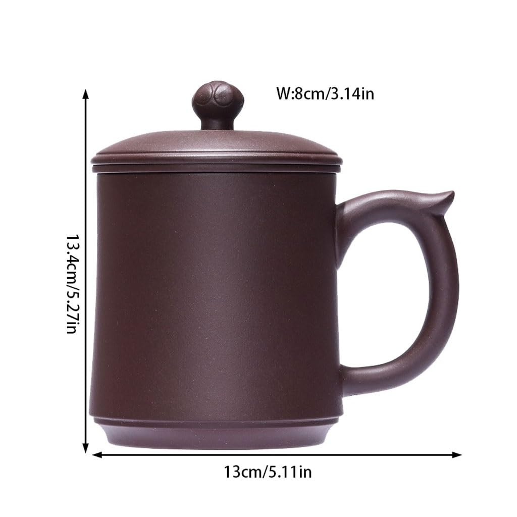 Tasse à thé Tasse de Sable Violet Faite à la Main avec Filtre intérieur Tasse à thé Chinoise 450 ML Tasse à thé de l'après-midi au Bureau Tasses à thé réutilisables