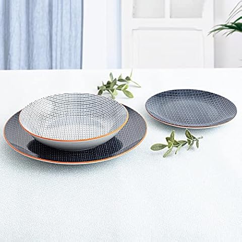 Vajilla Porcelana Bidasoa Azul Decorada 18 Piezas Cover