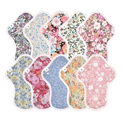 AENUANCE(エニュアンス)布ナプキン 防水 生理用 ふつうの日 昼 吸水ナプキン 10枚 セット 30cc 尿漏れパッド 少量用 薄型 M AEMWT-10P-V20