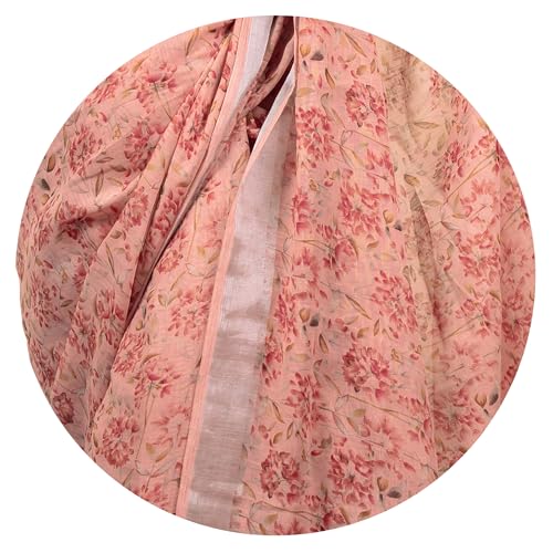 Image of MIRCHI FASHION Saree for Woman Cotton Blend Printed | Traditional Ethnic Sari for Ceremonial Use and Farewell with Blouse Piece
