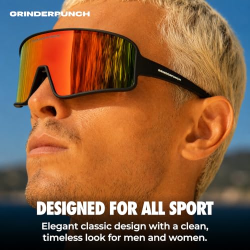 Image of grinderPUNCH Running Baseball Sunglasses for Men Women Sports Cycling Glasses Softball Sunglasses UV400 Protection