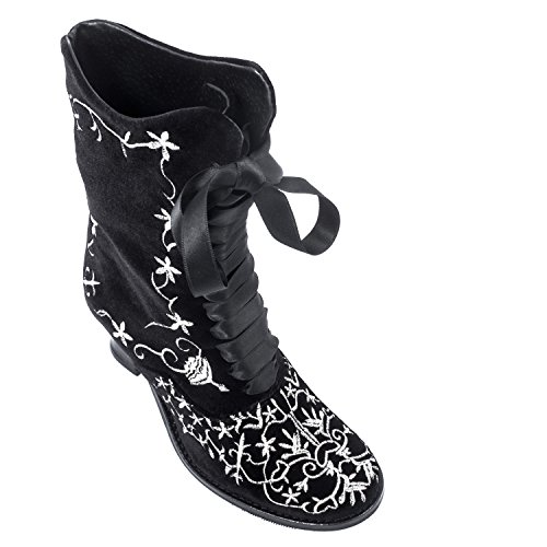 Bottes velours noir Boots & Braces avec semelle crantée confortable et robuste