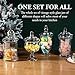 MyGift Set of 4 Glass Apothecary Jars Set, Clear Candy Jars with Lids